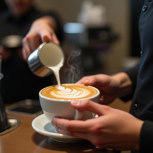 Barista uddannelse og latte art